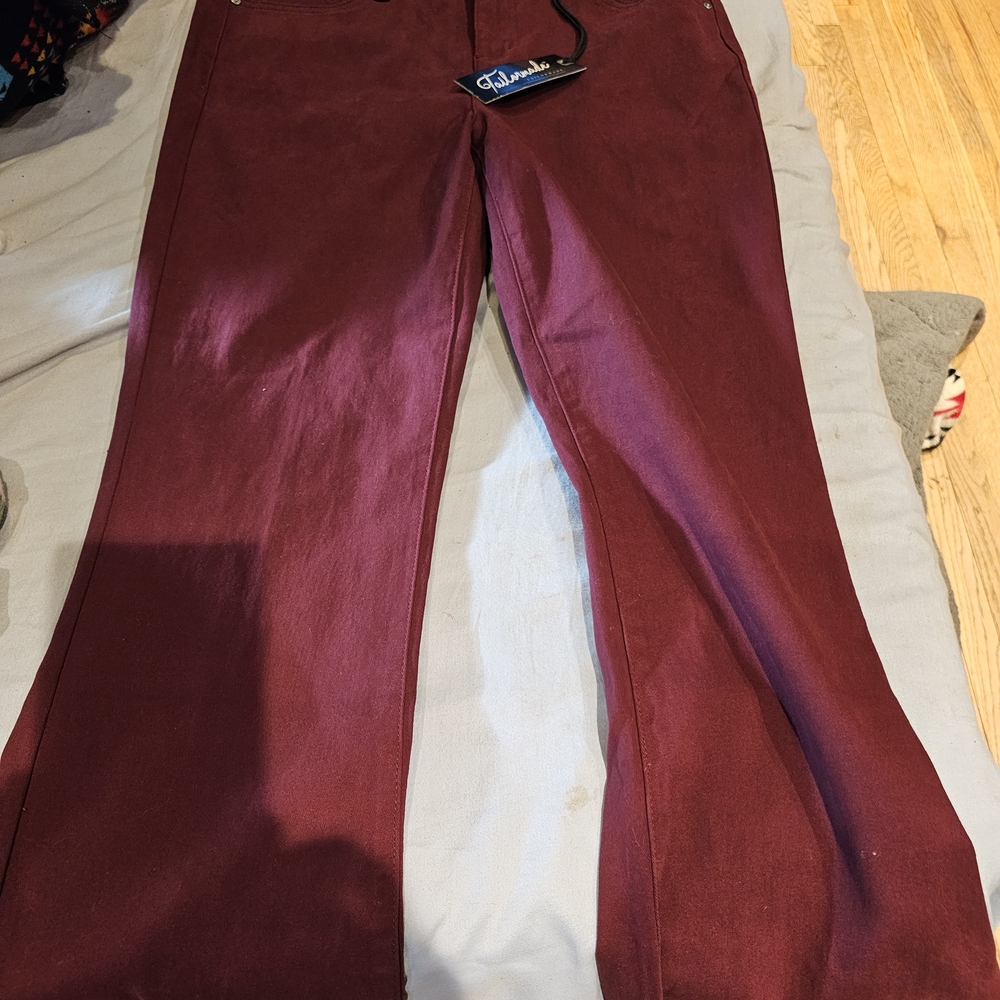 TaylorMade Red Flare Wide Leg Jeans